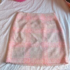 Brooks Brothers Pink Tweed Pencil Skirt